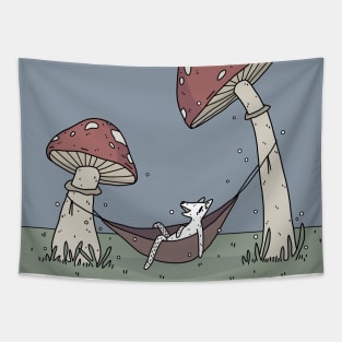 Mushroom hammock dog Tapestry