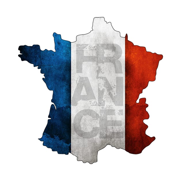 Grunge Style France Design by printjobz