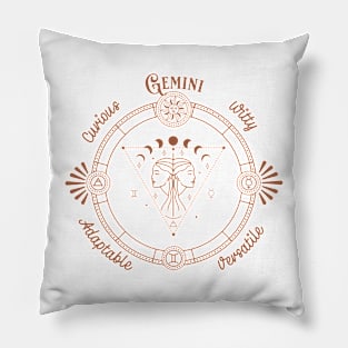 Gemini Zodiac Design Pillow