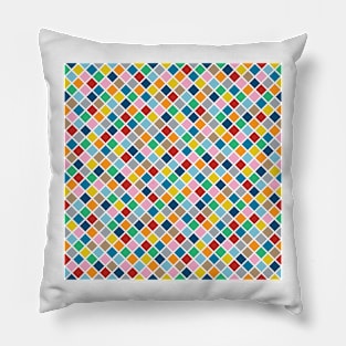 Color Block Zoom Rainbow Pillow