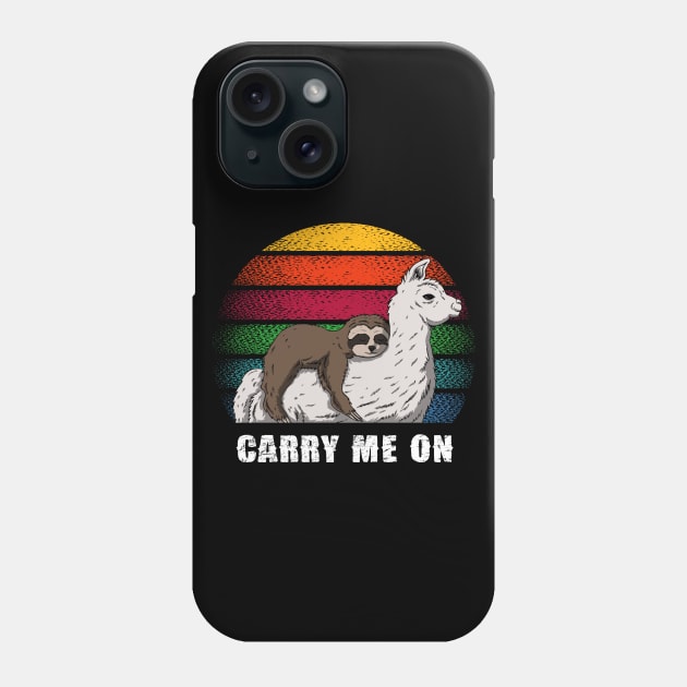 CARRY ME ON-  LLAMA & SLOTH Phone Case by Pannolinno