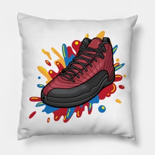 AJ 12 Retro Reverse Flu Game Sneaker Pillow