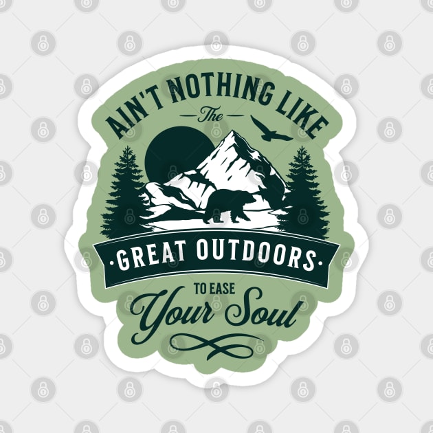 Country Bear The Great Outdoors Magnet by Sandpiper Print Design