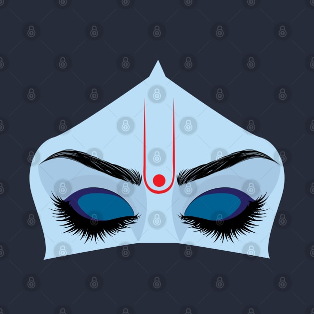 Krishna eyes on blue by AnnArtshock