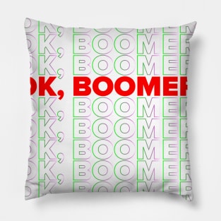 OK Boomer graphic Pillow