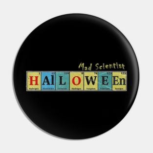 Mad Scientist Loves Halloween Funny Costume Pin