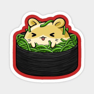 Cute Hamster Sushi Costume Magnet