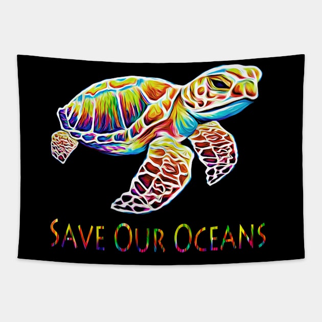 Save Our Oceans Tapestry by RockettGraph1cs