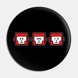 THREE MONKEYS : FACIAL EXPRESSION Pin