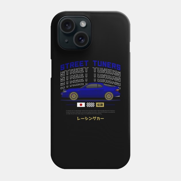 Tuner Blue MK5 Celica Superior JDM Phone Case by GoldenTuners