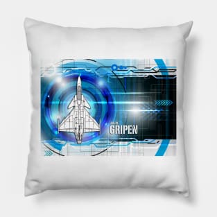 JAS39 Gripen Blueprint Pillow