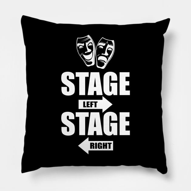Theatre - Stage Left Stage Right Pillow by KC Happy Shop