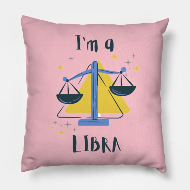 I'm a Libra Pillow by PatBelDesign