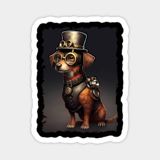 Steampunk Dog Magnet