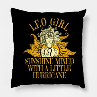 Leo Girl Zodiac Sign Born In July or August Funny Birthday Gift idea For Women Pillow