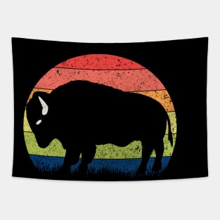 Vintage Buffalo Sunset Lucky Slot Machine and Casino Tee Tapestry