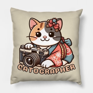 cat photographer Pillow