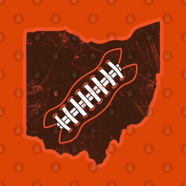 Ohio Football, Retro - Orange by KFig21