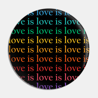 Love Is Love rainbow Pin