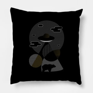 UFO graphic Pillow