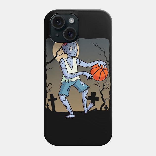 Basketball Zombie, Zombie Playing Basketball Sport Phone Case by PaulAksenov