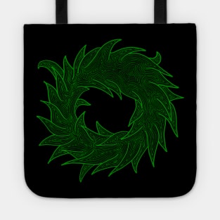 Wreath (green and black) Tote