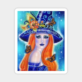 Divinia Halloween witch by Renee L. Lavoie Magnet