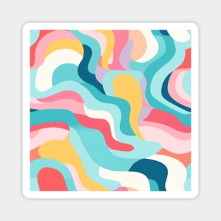 Autumn Nostalgia: Retro Pastel Doodle Delight Magnet