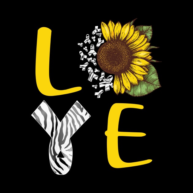 love carcinoid cancer sunflower by TeesCircle