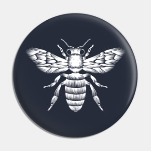 Bee Block Print Pin