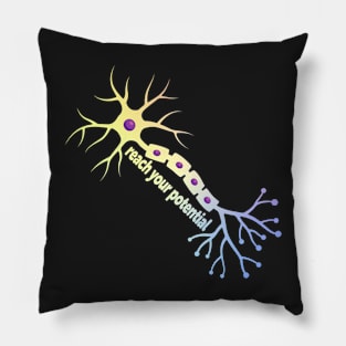 Reach Your Potential - Neuron Brain Motivation Pillow