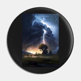 Thunder and Lightning Landscape Tee Pin