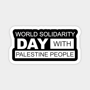 World Solidarity Day With Palestine People Magnet