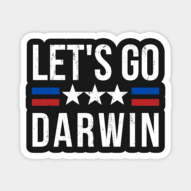 Lets Go Darwin US Flag Vintage Magnet by WhatsDax