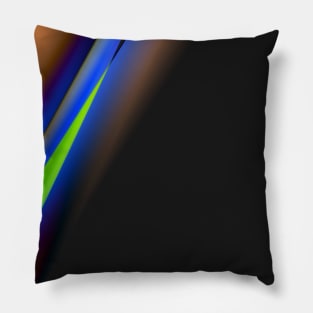 blue pink green texture art Pillow