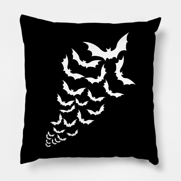 Bats Halloween Gift Pillow by ChrisWilson