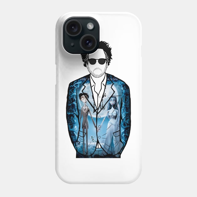 Tim Burton (Corpse Bride) Portrait Phone Case by Youre-So-Punny