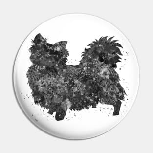 chihuahua long hair black and white Pin