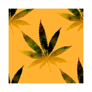 Marijuana Leaf Pattern T-Shirt