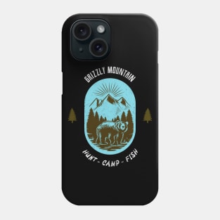 Grizzly Mountain Hunt Camp Fish - Blue V2 Phone Case