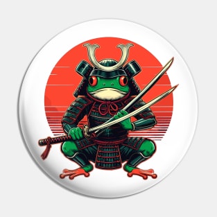 Samurai Warrior Frog Pin