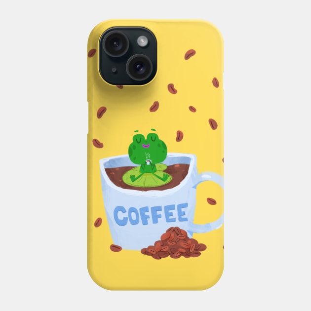 Coffee Frog Phone Case by azbeen