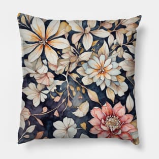 Botanical Bliss: Watercolor Wildflowers V1 Pillow