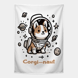 Corgi Astronaut Tapestry