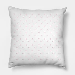 Cute Coquette pale pink flower repeating pattern Pillow