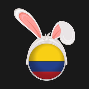 happy easter Colombia bunny ears flag cute designs T-Shirt