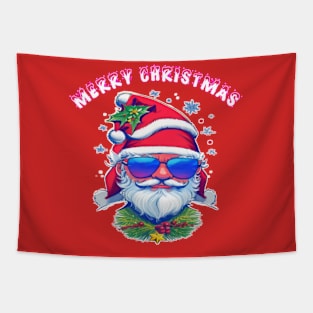 cute Santa Claus in sunglasses Tapestry