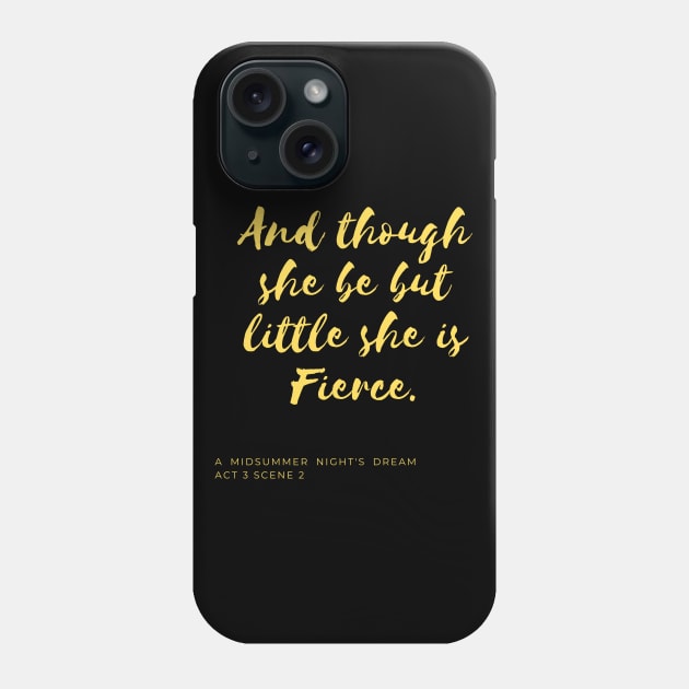 She is Fierce (Yellow) Phone Case by Fantastic Store