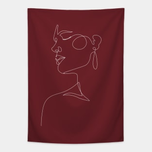 Woman side face Tapestry