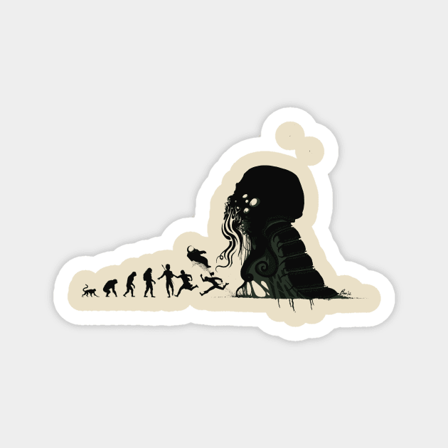 Lovecraftian Darwinism Magnet by PopShirts